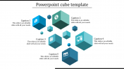 Our Predesigned PowerPoint Cube Template In Blue Color