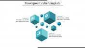 Innovative PowerPoint Cube Template With Three Nodes
