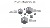 Stunning PowerPoint Cube Template In Grey Color Slide