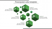 A Five Noded PowerPoint Cube Template Presentation Slide