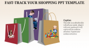 Shopping PPT template with shopping bags	