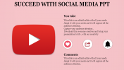  social media PPT template - YouTube logo