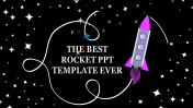  rocket powerpoint template - Dark baclground