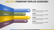  analytics powerpoint template with multi color arrows