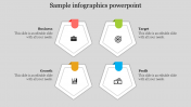 sample infographics powerpoint-Pentagon shape