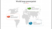 Attractive World Map PowerPoint Template Slide Design