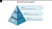 Our Predesigned Pyramid PPT Template In Blue Color Slide