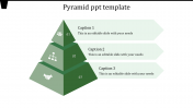 Innovative Pyramid PPT Template In Green Color Slide