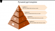 Attractive Pyramid PPT Template With Four Nodes Slide
