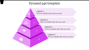 Creative Pyramid PPT Template In Purple Color Slide