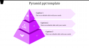 Use Pyramid PPT Template In Purple Color Slide Design