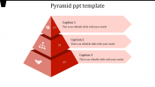 Best Pyramid PPT Template In Red Color Slide Design
