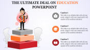 Get Education PowerPoint Templates With Three Node