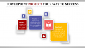 Creative PowerPoint Project Template In Frame Model