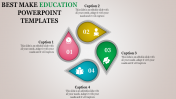 Affordable Education PowerPoint Templates-Four Node