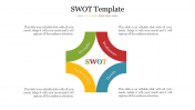 Magnificent SWOT Template Presentation on Multicolour Slide