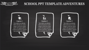 Best School PPT Template Slide Design With Three Node