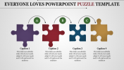 Get PowerPoint Puzzle Template Slide Designs-Four Node