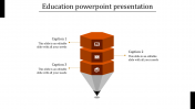 Elegant Education PowerPoint Presentation In Orange Color