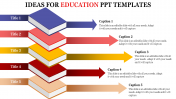 Elegant Education PPT Templates Slide Design-Five Node