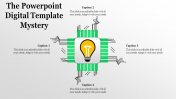 Four Node PowerPoint Digital Template In Bulb Model