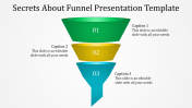 Inventive Funnel Presentation Template with Three Nodes