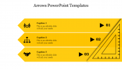 Inventive Arrows PowerPoint Templates With Three Nodes