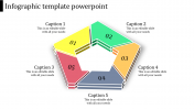 Colorful Pentagon Infographic Template PowerPoint Slide