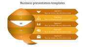 Fantastic Business Presentation Templates with Five Nodes