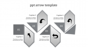 Best PPT Arrow Template Presentation With Four Node