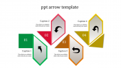 Innovative PPT Arrow Template Presentation-Four Node