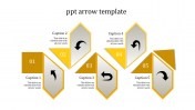 5 Yellow PPT Arrow Template