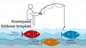 Imaginative PowerPoint Fishbone Template with Three Nodes