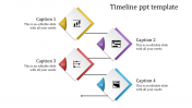 Affordable Timeline Template PPT With Four Nodes Slide