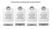 Get Corporate PowerPoint Presentation With Four Node