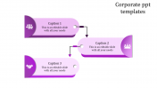 Editable Corporate PPT Templates Design In Purple Color