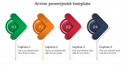 Arrow PowerPoint Template Presentation with Four Node