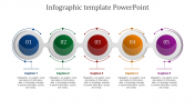 Amazing Infographic Template PowerPoint With Five Node