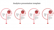 Amazing Analytics Presentation Template In Red Color