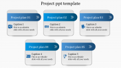 Creative Project PPT Template Presentation In Blue Color