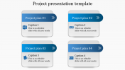 Use Project Presentation Template In Blue Color Slide