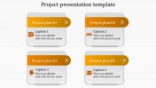 Attractive Project Presentation Template With Four Nodes