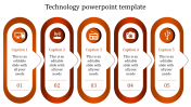 Creative Technology PowerPoint Template In Red Color
