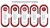 Amazing Technology PowerPoint Template With Five Nodes