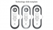 Innovative Technology Slide Template With Three Nodes Slide