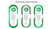 Incredible Technology Slide Template In Green Color Slide