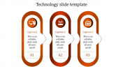 Creative Technology Slide Template In Red Color Slide