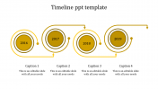 Innovative Timeline PPT Template With Circle Design