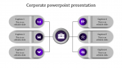 Simple Corporate PowerPoint Presentation Slide Template