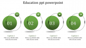 Stunning Education PPT Template With Green Color Slide